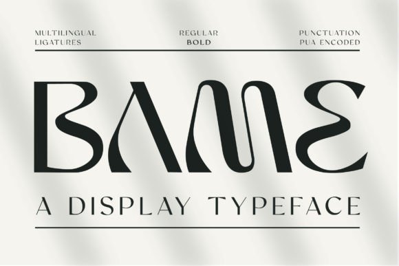 Bame Display Typeface for Makers