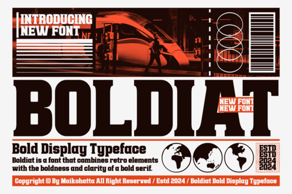 Boldiat: A Bold Serif Display Typeface for Web Design