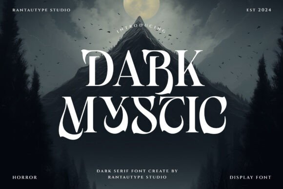 Dark Mystic Typeface for Digital Horror Design