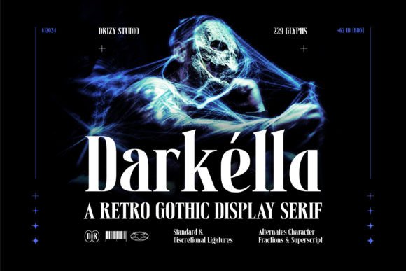 Darkella: The Retro Gothic Serif Font for Bold Branding
