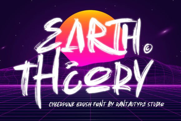 Earth Theory: A Street Brush Font for Modern Makers
