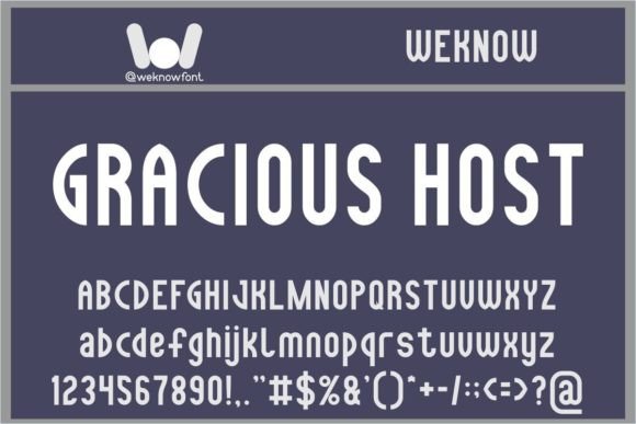 Gracious Host: A Playful Sans Serif Typeface for Modern Branding