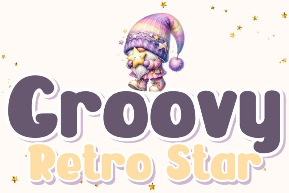 Groovy Retro Star Typeface for Web Design