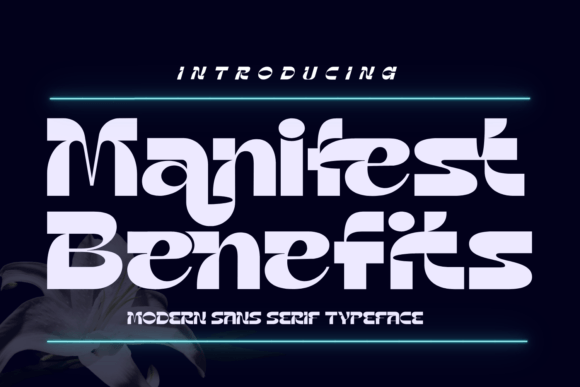 Manifest Benefits Font for Bold Business Branding