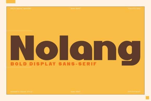 Nolang: The Bold Sans Serif Font for Modern Makers