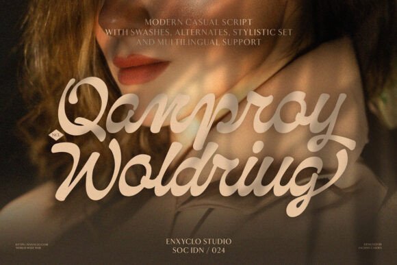 Qanproy Woldriug: A Modern Script Typeface for Editorial Design