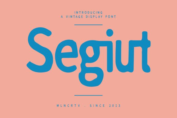 Segiut: The Vintage Display Font for Bold Branding