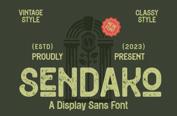 Sendako: The Gritty Display Typeface for Bold Brands