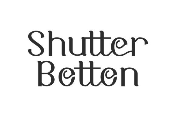 Shutter Botton Font for Makers and Branding
