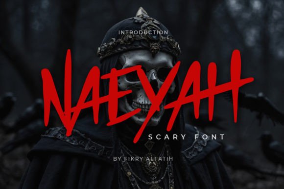 The Naeyah Horror Display Font for Crafters