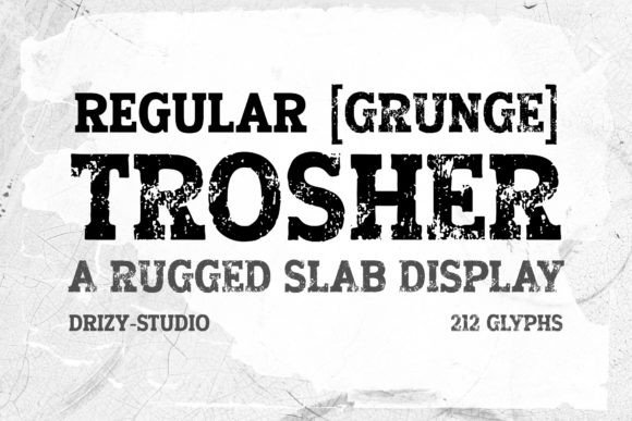 Trosher: A Rugged Slab Serif Font for Bold Branding